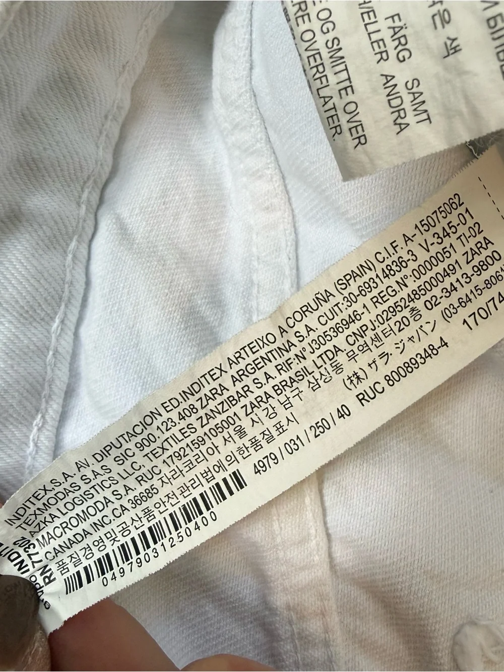Zara Women’s White Denim Shorts